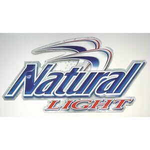 2009 Natural Light Beer Tin METAL SIGN Man Cave Garage Decor 33"x19" 1046855 EUC